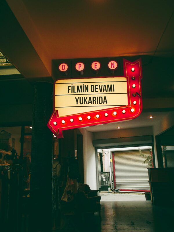 Cinema Illuminated Sign in Turkey