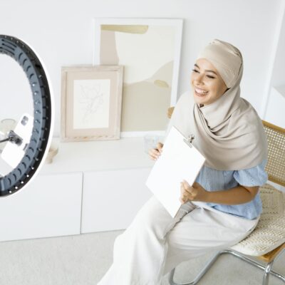 Free stock photo of arabic woman, blog, blogging setup